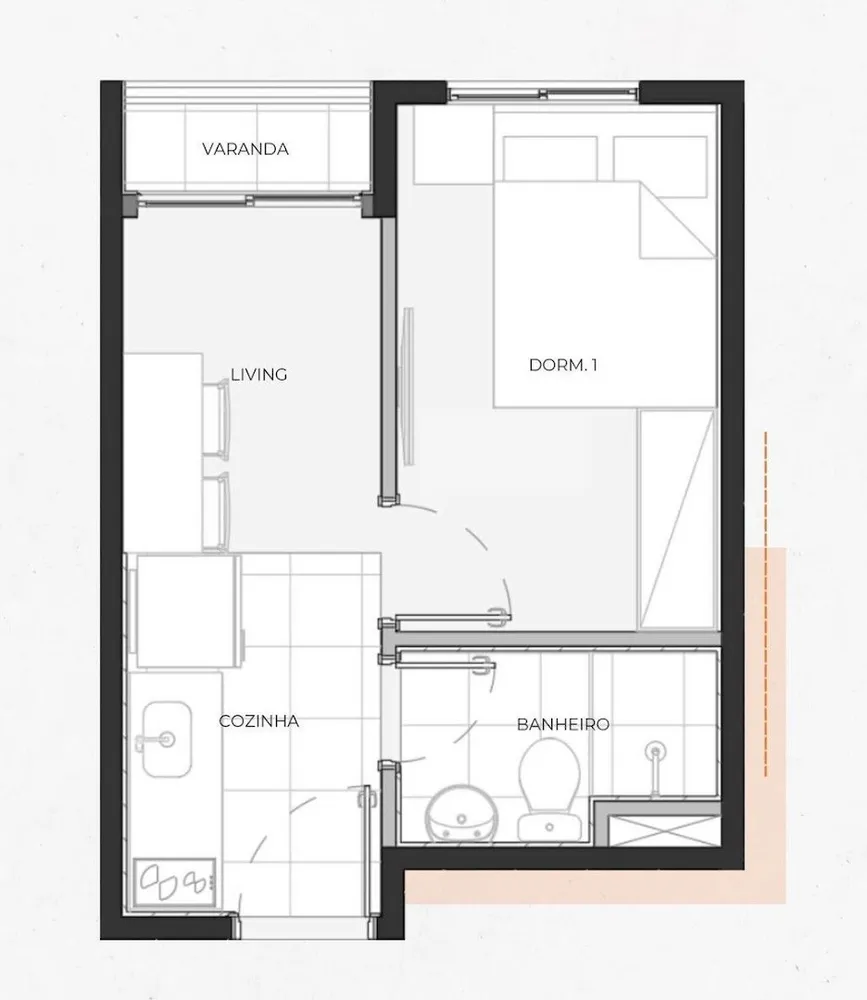 Apartamento, 2 quartos, 48 m² - Foto 3