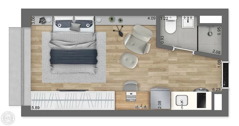Kitnet-Studio, 32 m² - Foto 7