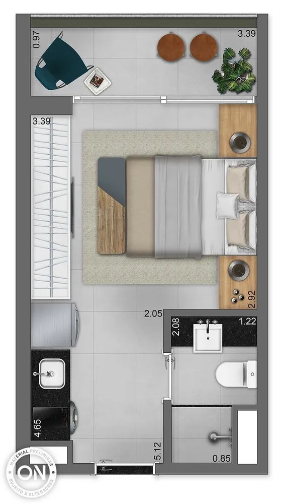 Kitnet-Studio, 32 m² - Foto 9