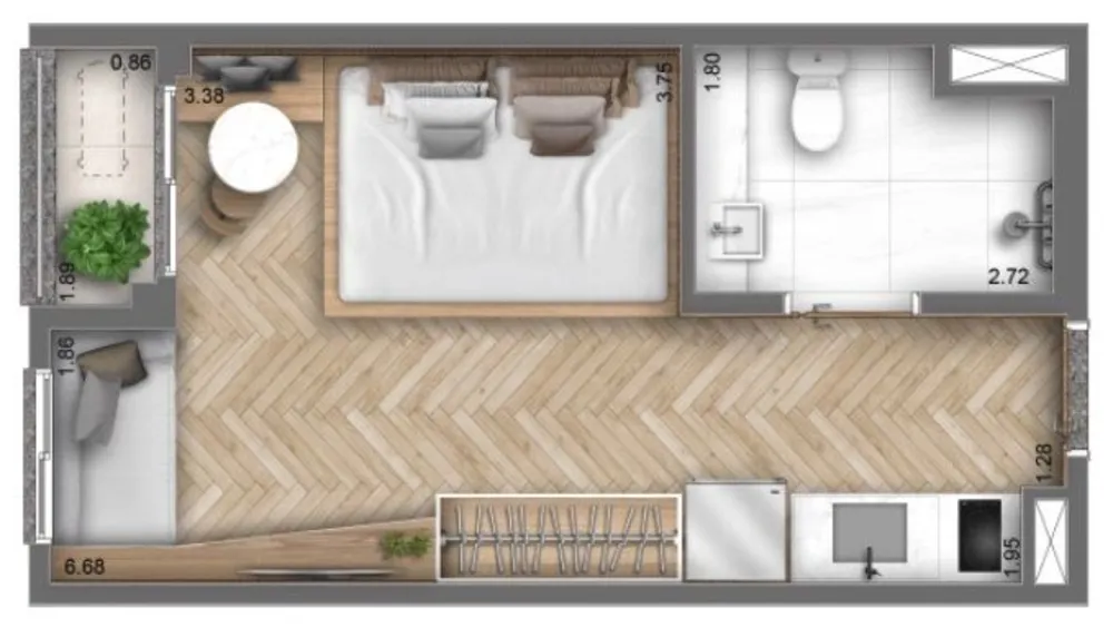Kitnet-Studio, 27 m² - Foto 6