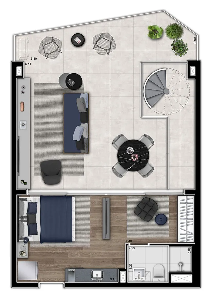 Apartamento, 1 quarto, 104 m² - Foto 4
