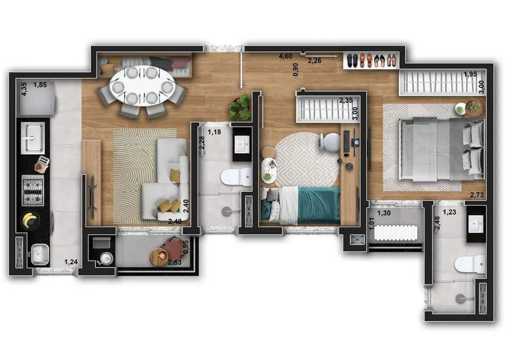 Apartamento, 3 quartos, 66 m² - Foto 10