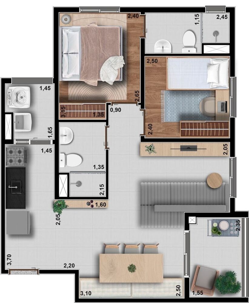 Apartamento, 2 quartos, 38 m² - Foto 17