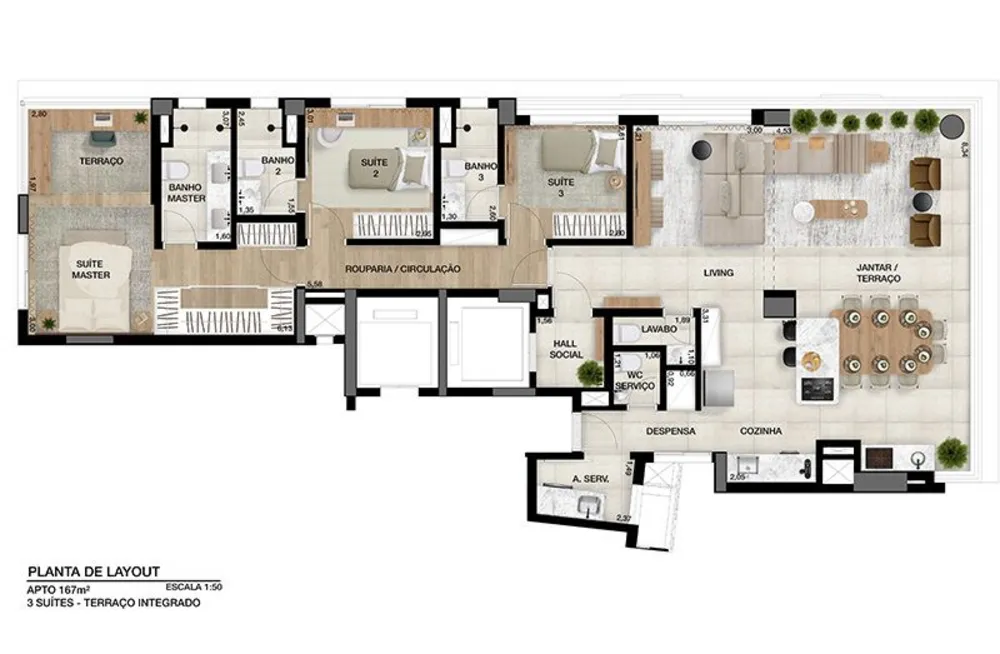 Apartamento, 3 quartos, 167 m² - Foto 6
