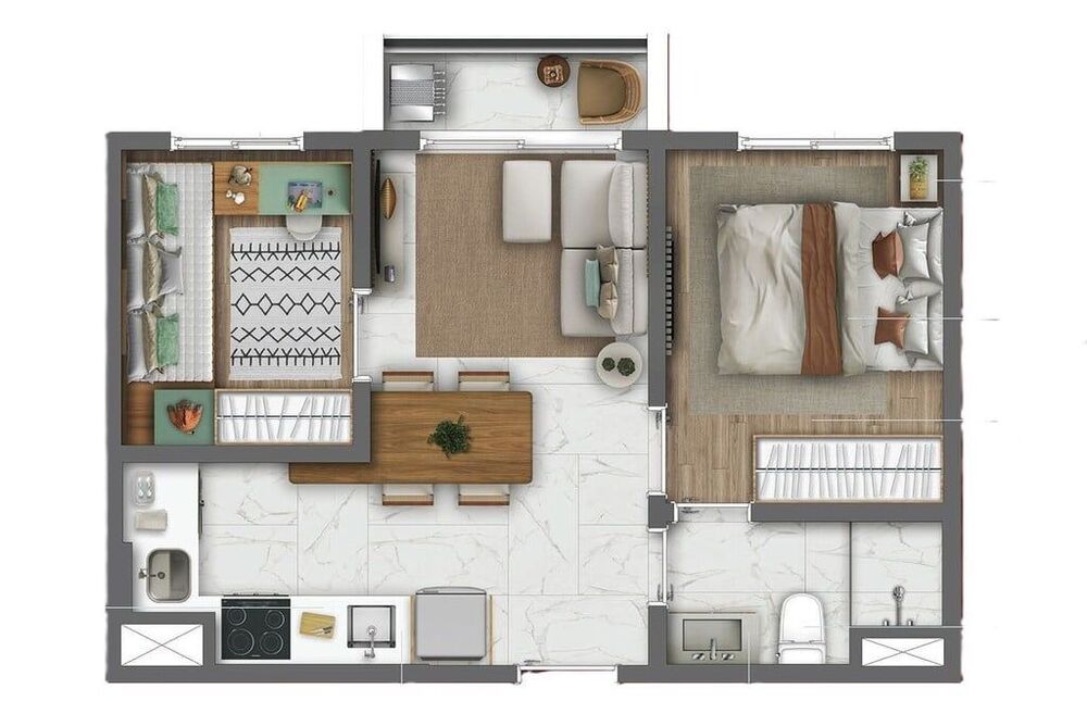Apartamento, 2 quartos, 36 m² - Foto 8