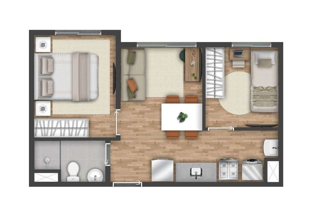 Apartamento, 2 quartos, 37 m² - Foto 1