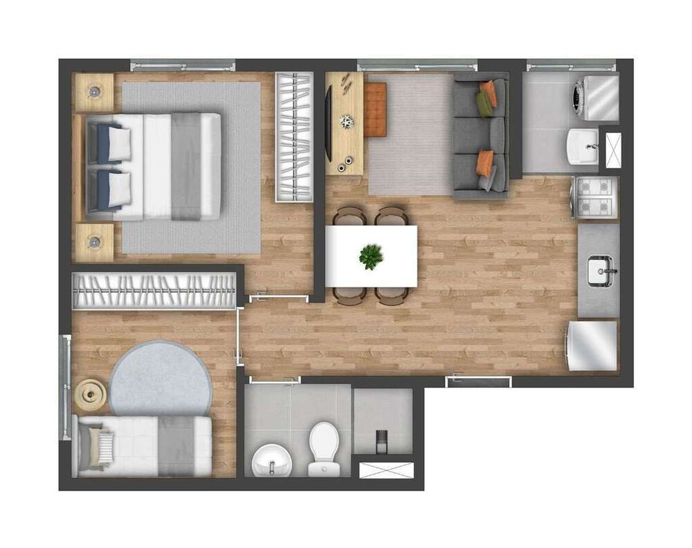 Apartamento, 2 quartos, 37 m² - Foto 2