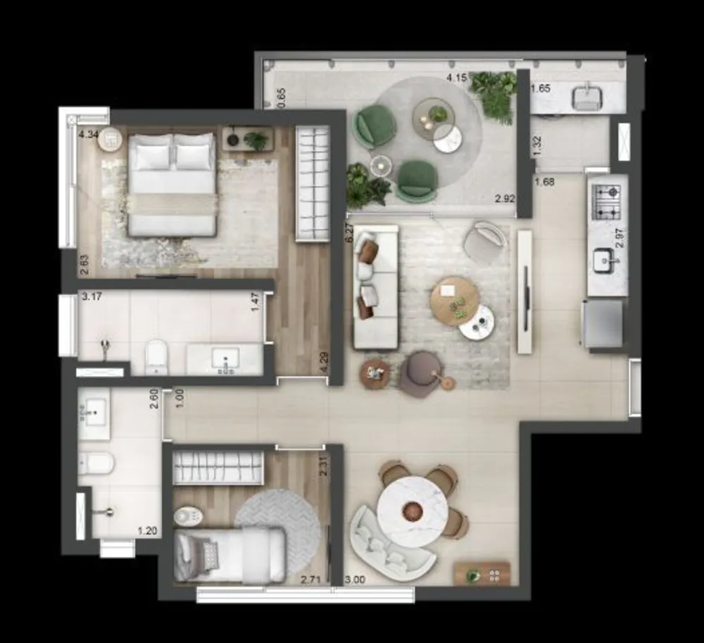 Cobertura, 3 quartos, 221 m² - Foto 10