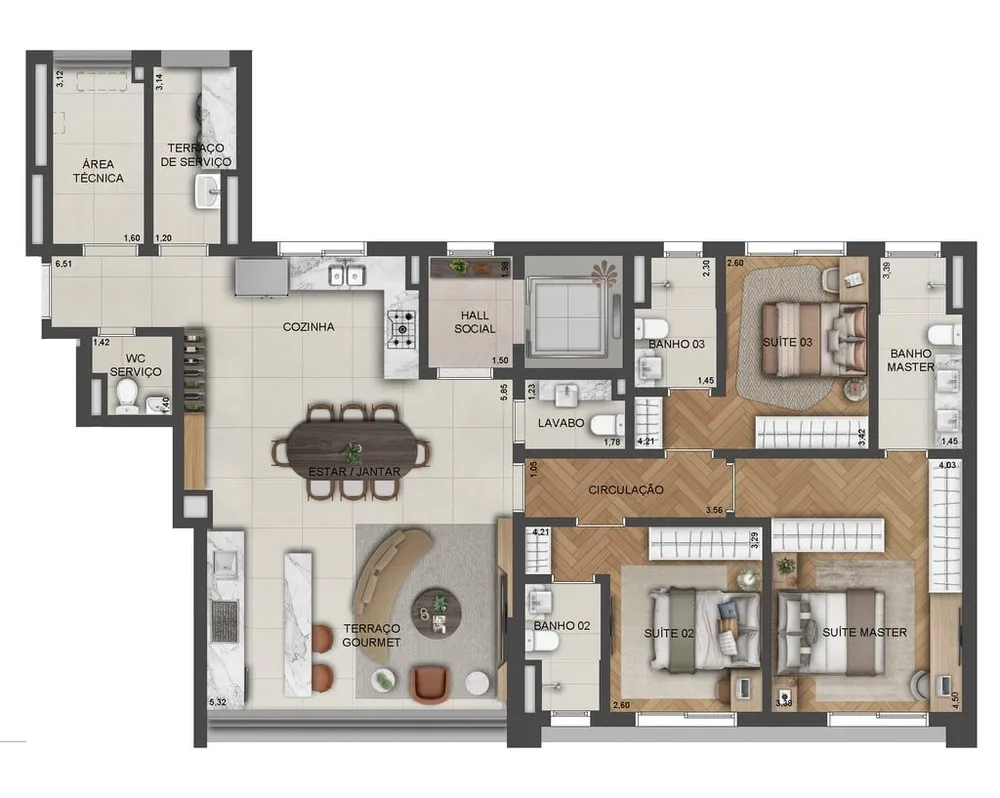 Cobertura, 4 quartos, 329 m² - Foto 7