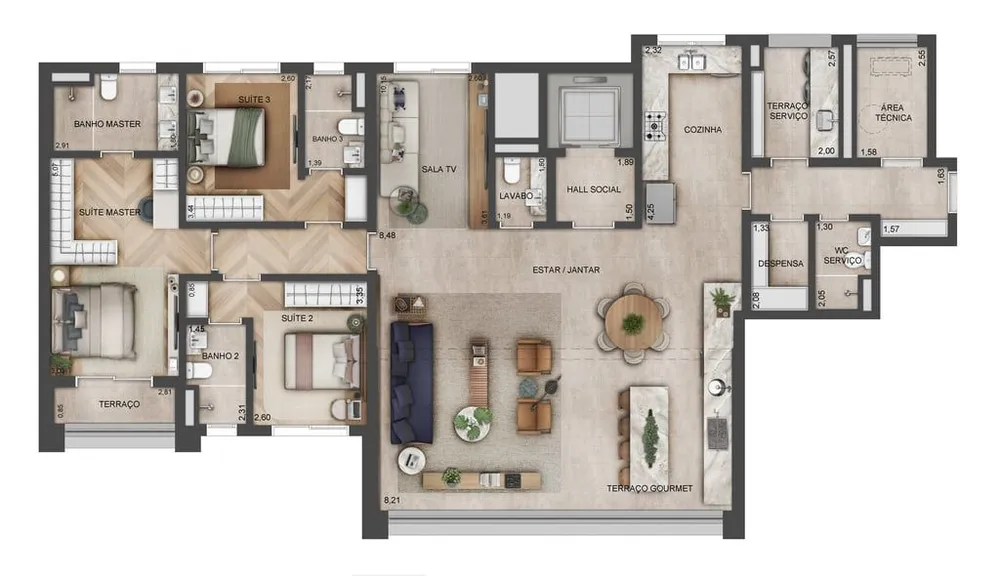 Cobertura, 4 quartos, 329 m² - Foto 12