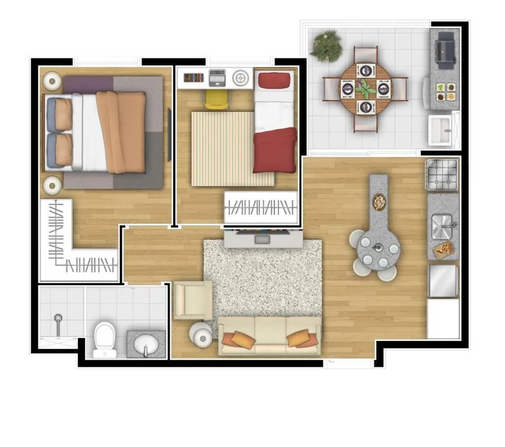 Apartamento, 2 quartos, 45 m² - Foto 6