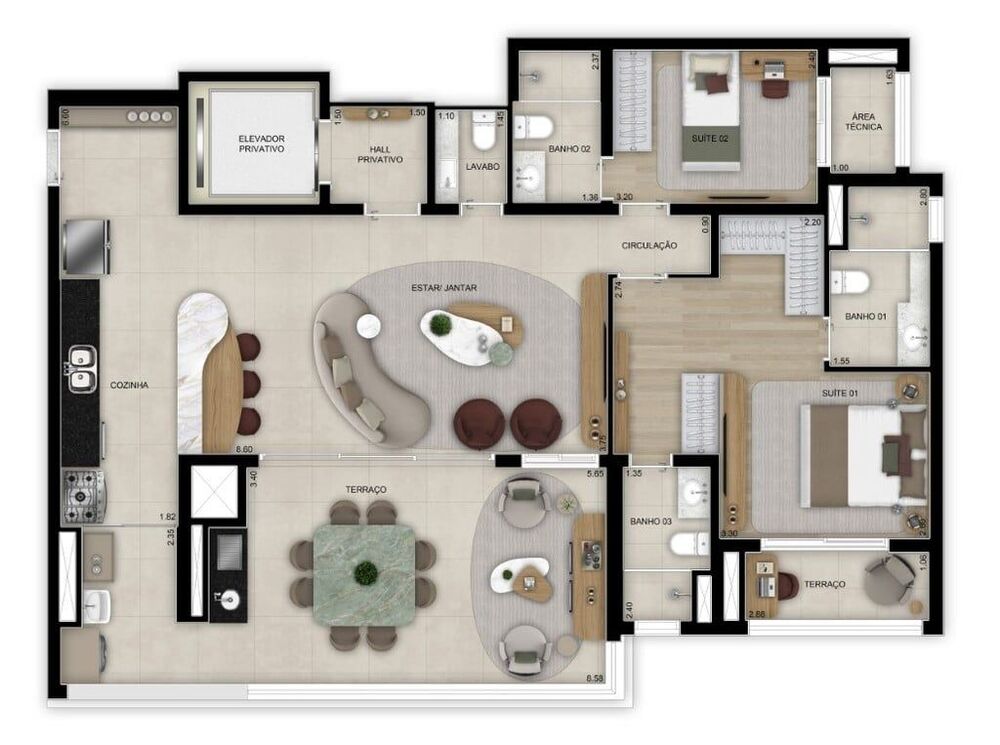Apartamento, 2 quartos, 75 m² - Foto 4