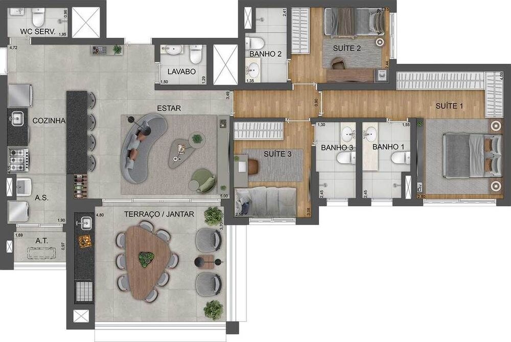 Apartamento, 4 quartos, 135 m² - Foto 6
