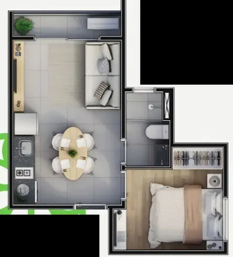 Apartamento, 2 quartos, 35 m² - Foto 3