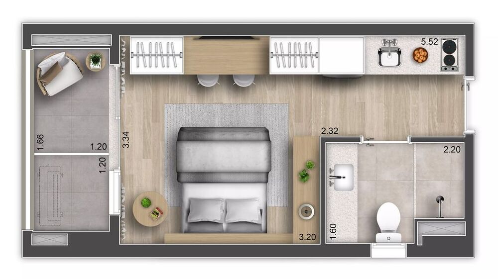 Apartamento à venda com 1 quarto, 35m² - Foto 12