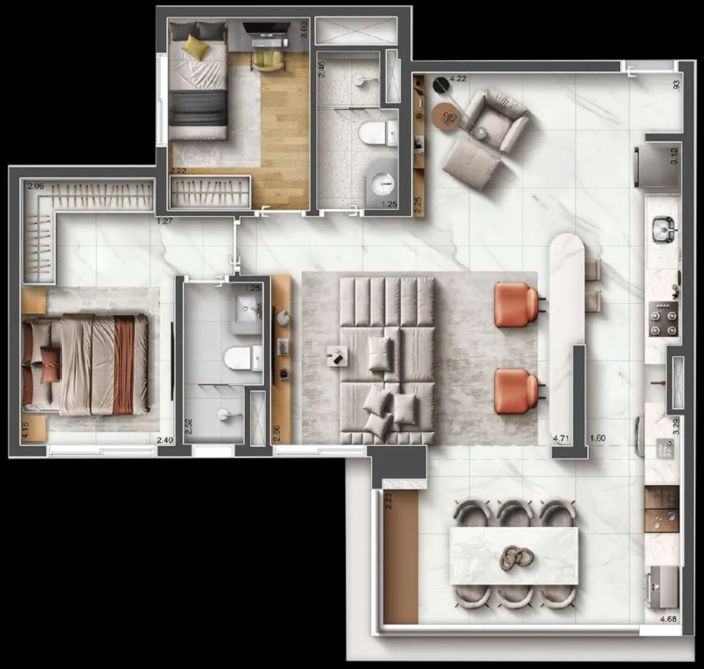 Apartamento, 2 quartos, 60 m² - Foto 5