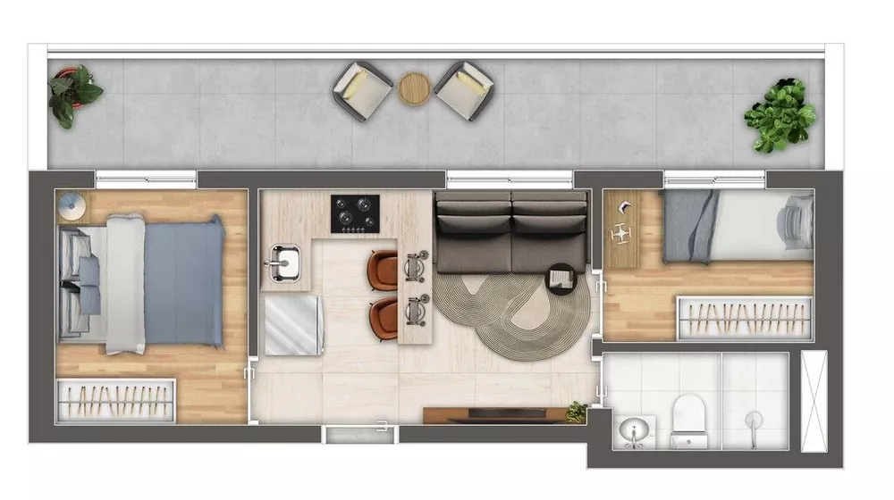 Apartamento, 2 quartos, 39 m² - Foto 1