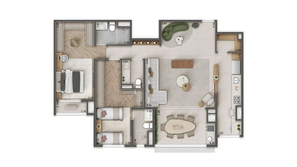 Apartamento, 3 quartos, 127 m² - Foto 2