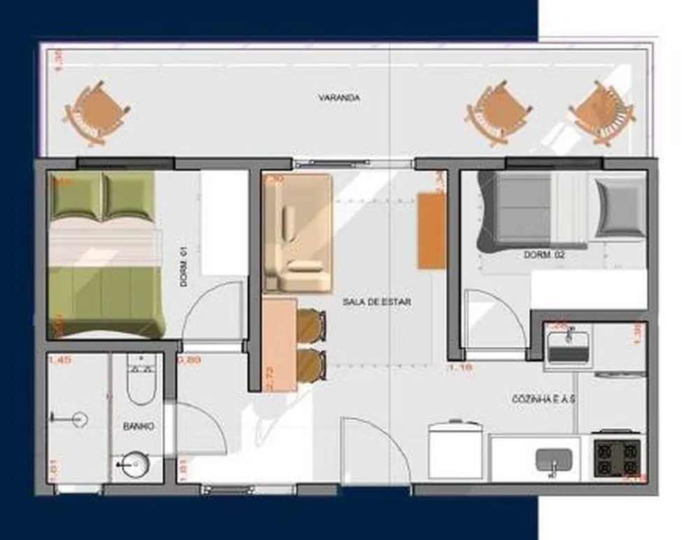 Apartamento, 1 quarto, 35 m² - Foto 8