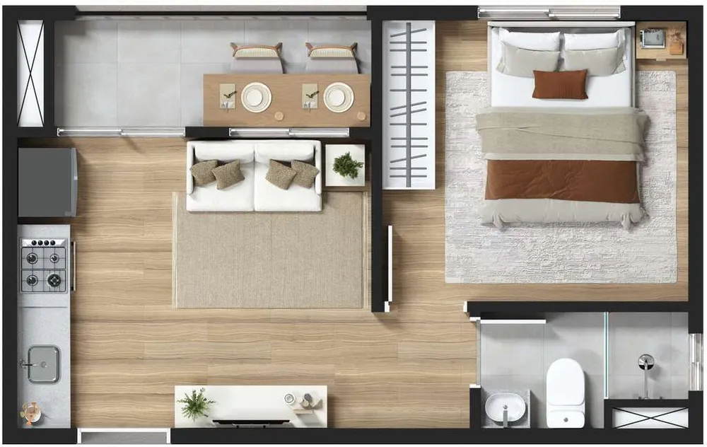 Apartamento, 1 quarto, 28 m² - Foto 4