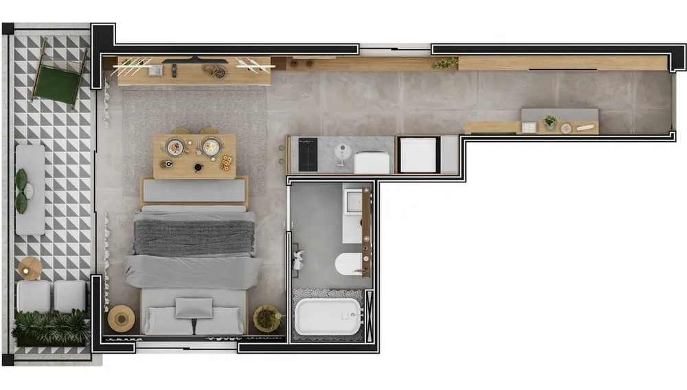 Kitnet-Studio, 32 m² - Foto 8
