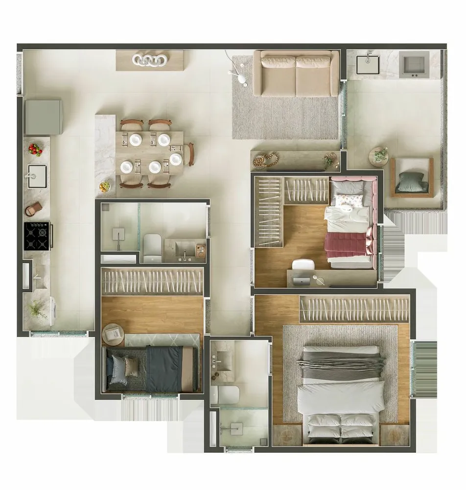 Apartamento, 3 quartos, 73 m² - Foto 12