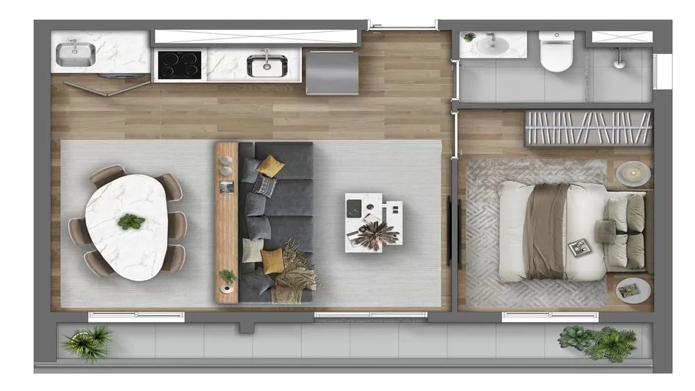 Apartamento, 1 quarto, 29 m² - Foto 4