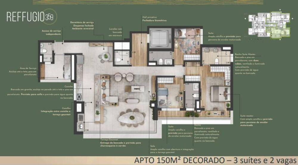 Apartamento, 3 quartos, 150 m² - Foto 2