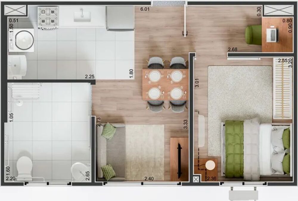 Apartamento, 2 quartos, 36 m² - Foto 4