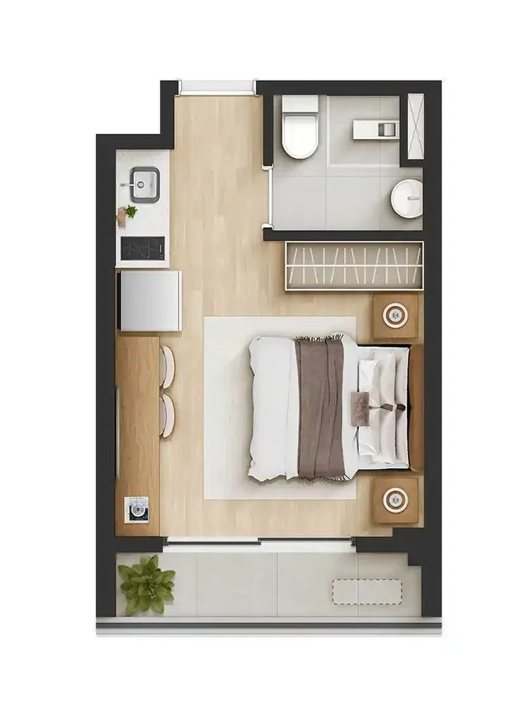 Apartamento, 1 quarto, 24 m² - Foto 1