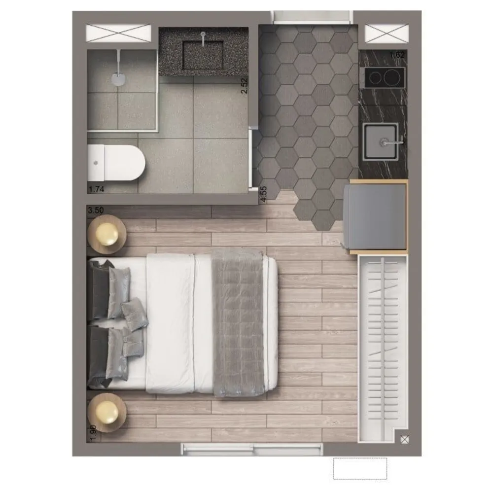 Apartamento, 2 quartos, 38 m² - Foto 5