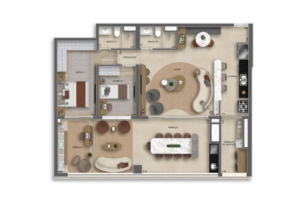 Apartamento, 4 quartos, 155 m² - Foto 1