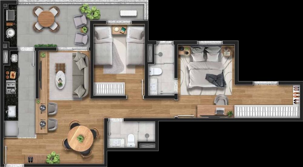 Apartamento, 2 quartos, 66 m² - Foto 9
