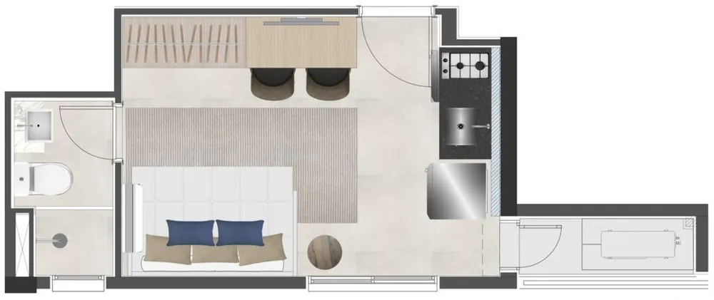 Cobertura, 1 quarto, 64 m² - Foto 6