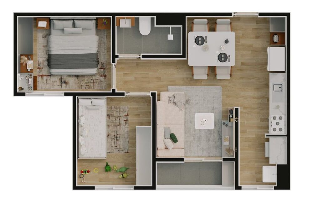 Apartamento à venda com 2 quartos, 43m² - Foto 1