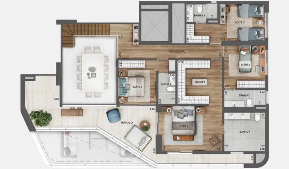 Apartamento, 4 quartos, 196 m² - Foto 5
