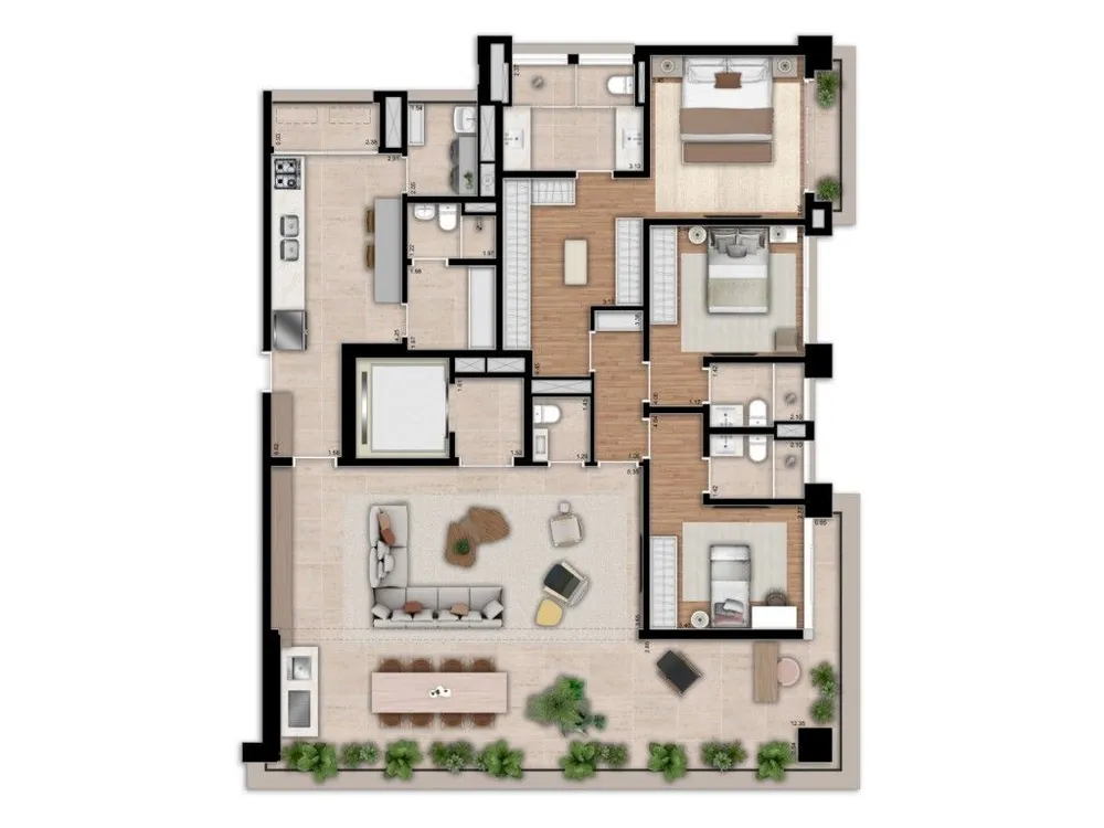 Apartamento, 3 quartos, 195 m² - Foto 12