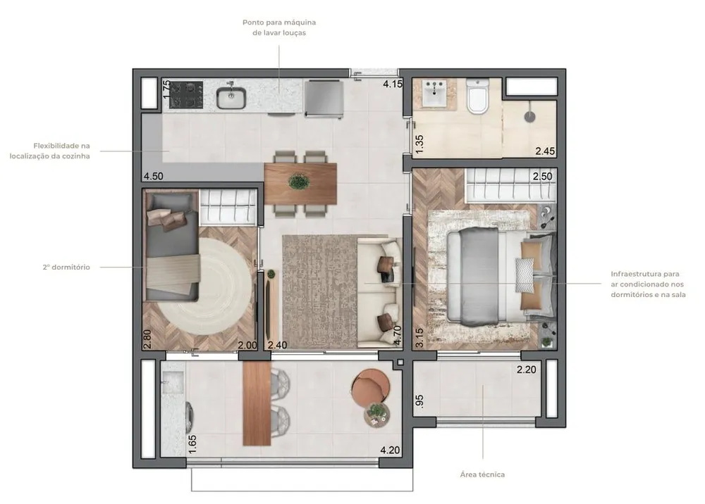 Apartamento, 2 quartos, 66 m² - Foto 10