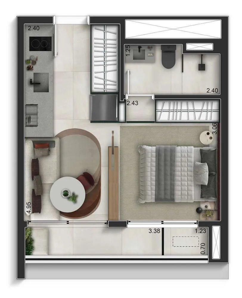 Kitnet-Studio, 24 m² - Foto 8