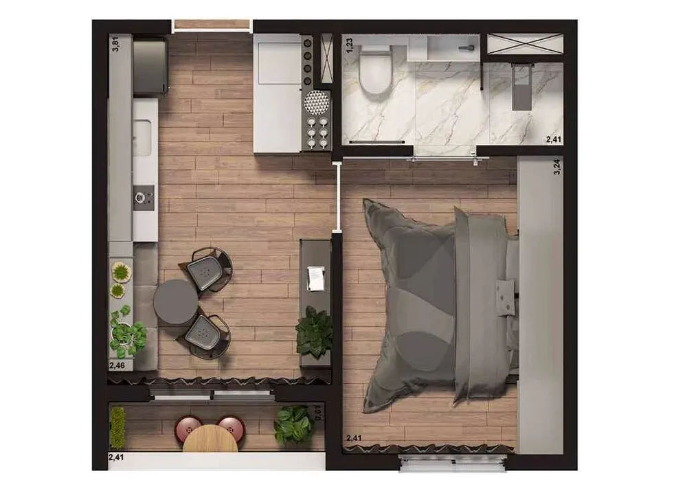 Apartamento, 24 m² - Foto 2