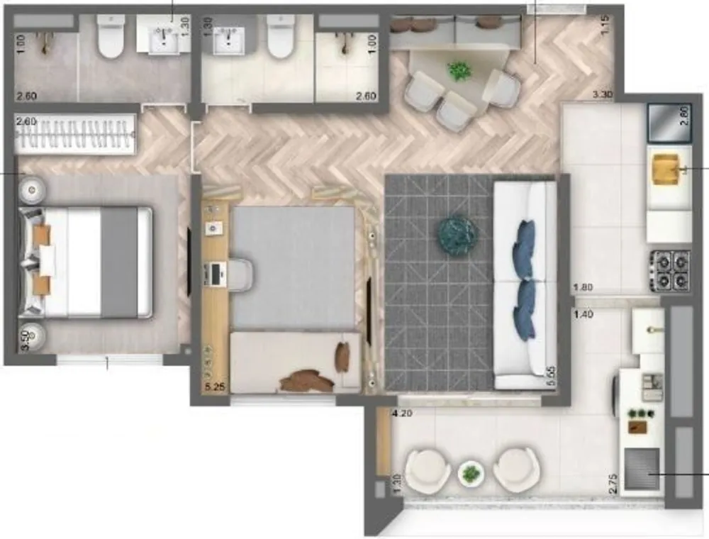 Apartamento, 3 quartos, 89 m² - Foto 3