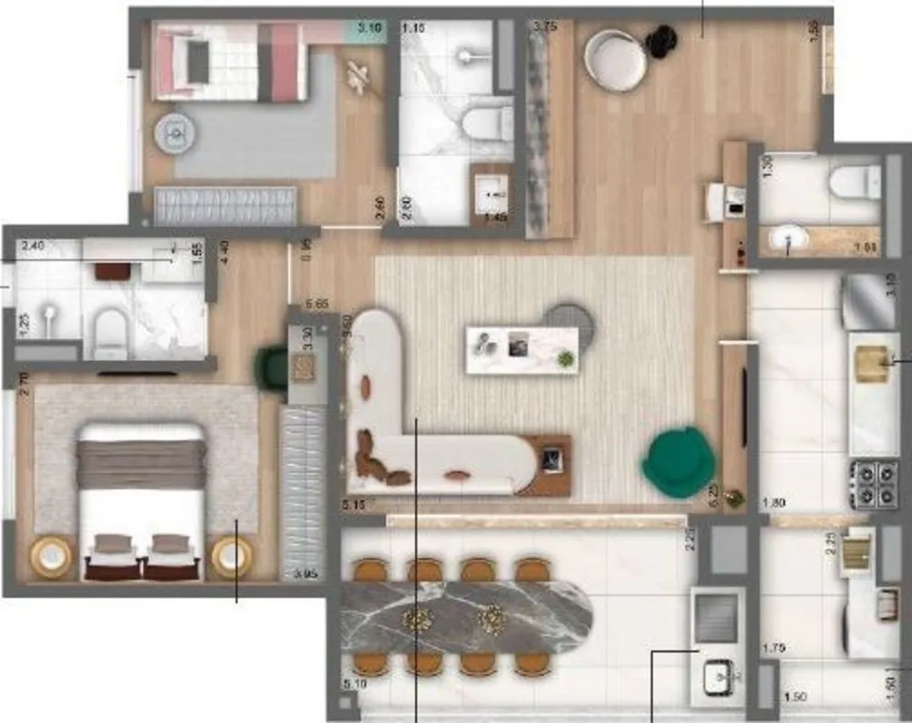 Apartamento, 3 quartos, 89 m² - Foto 8