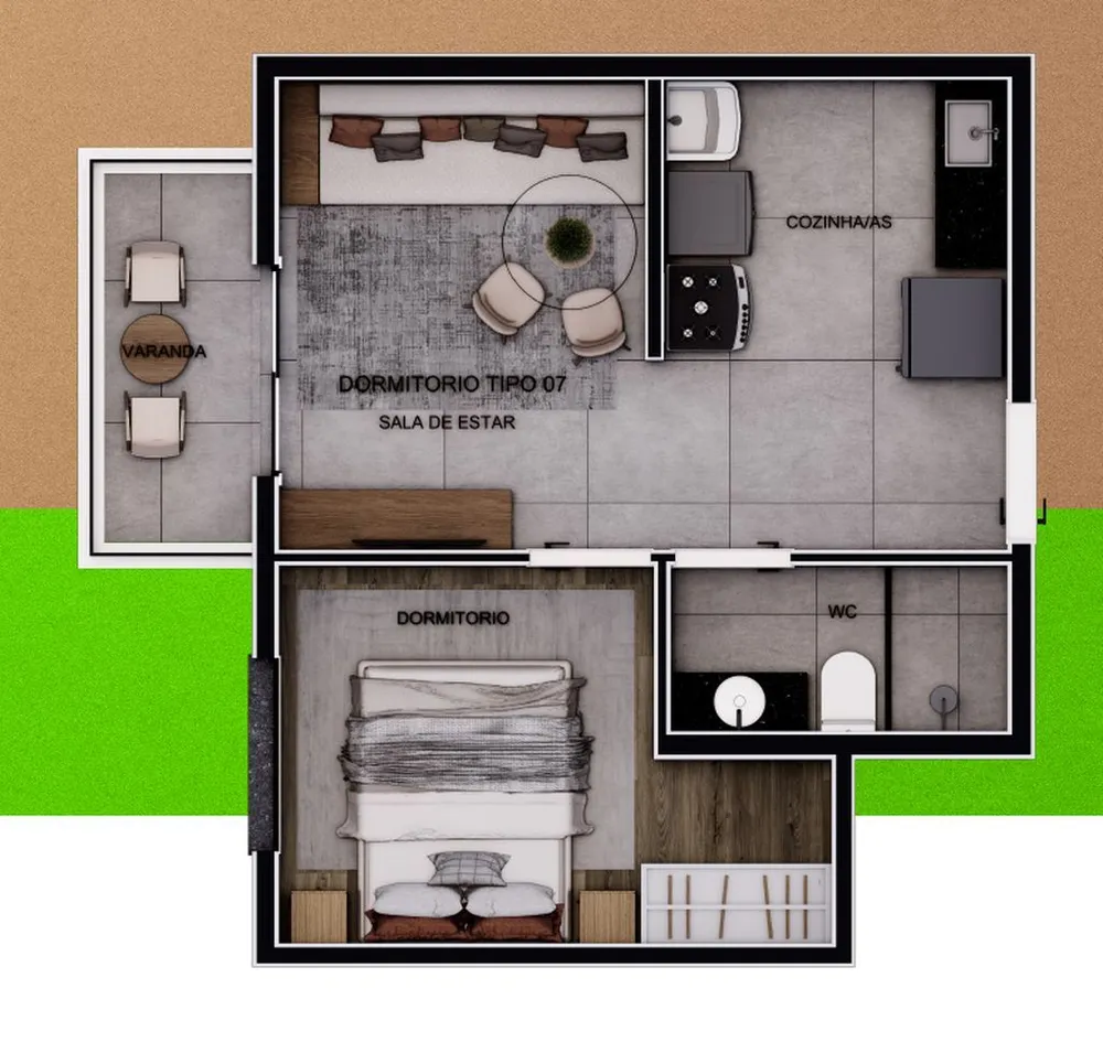 Apartamento, 2 quartos, 39 m² - Foto 8