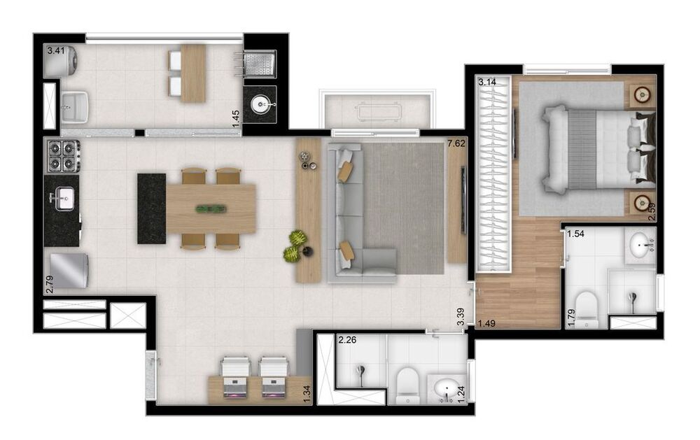 Apartamento, 2 quartos, 60 m² - Foto 9