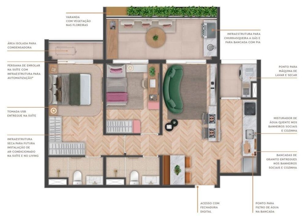 Apartamento, 3 quartos, 86 m² - Foto 2