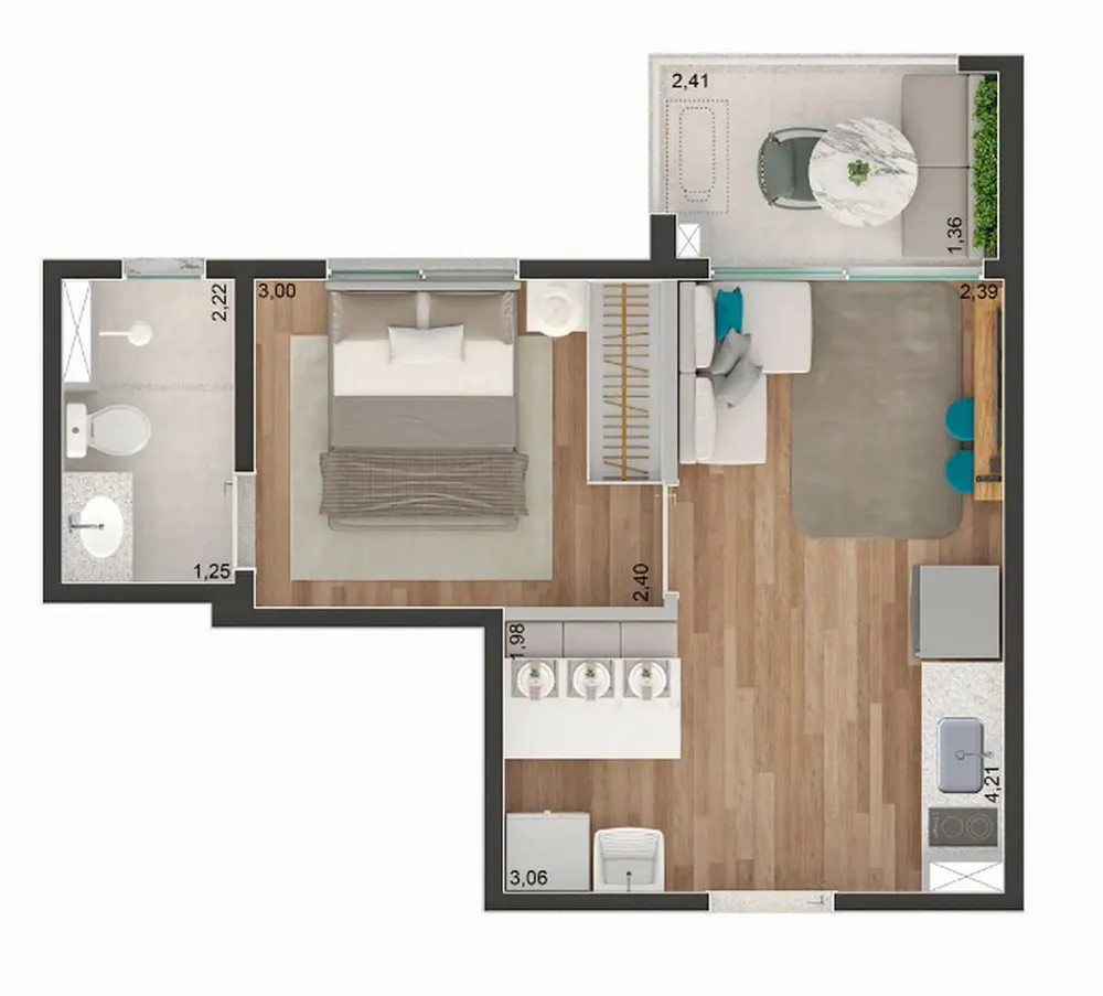 Apartamento, 1 quarto, 26 m² - Foto 10