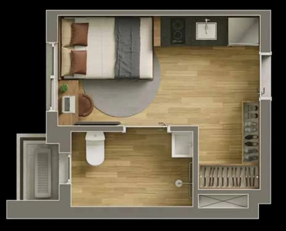 Apartamento, 1 quarto, 32 m² - Foto 8