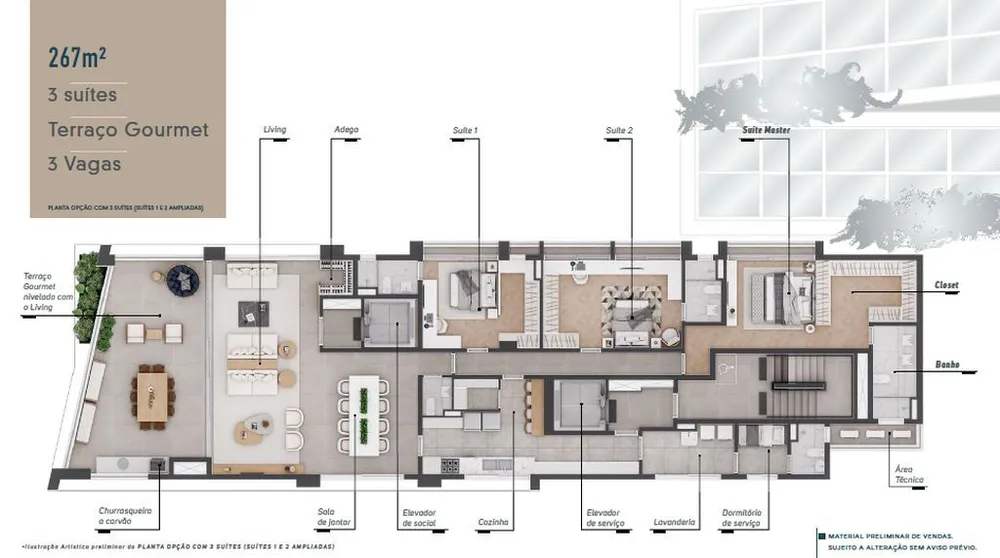 Apartamento, 4 quartos, 433 m² - Foto 1