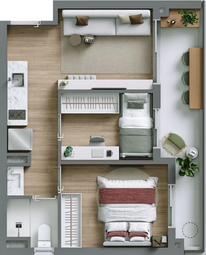 Apartamento, 1 quarto, 39 m² - Foto 12