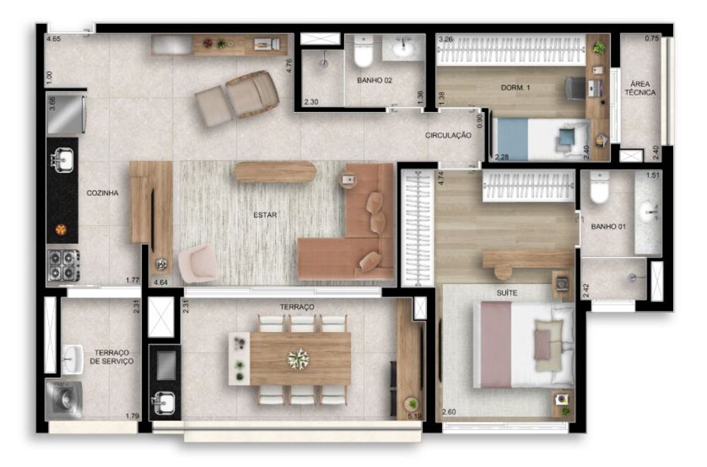 Cobertura, 2 quartos, 140 m² - Foto 12